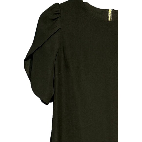 Cynthia Steffe Black Tulip Sleeve Shift Dress Sz 0 - Picture 4 of 6